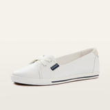 Hannah Iii White Punched Leather Sneakers