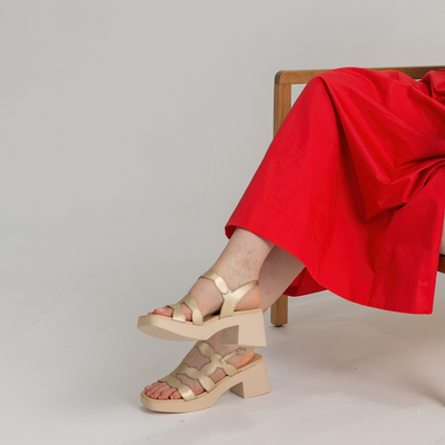 Dawn Platino Leather Heels