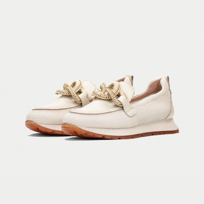 Hv254065 Cream Leather Loafers