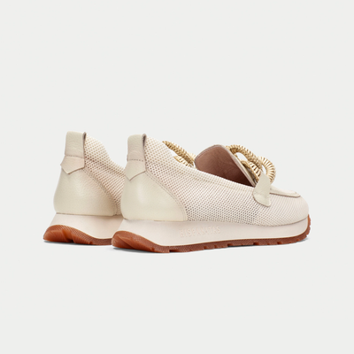 Hv254065 Cream Leather Loafers