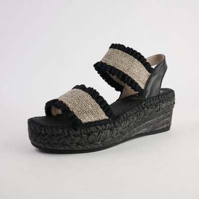 2245 A Negro Espadrille Wedges