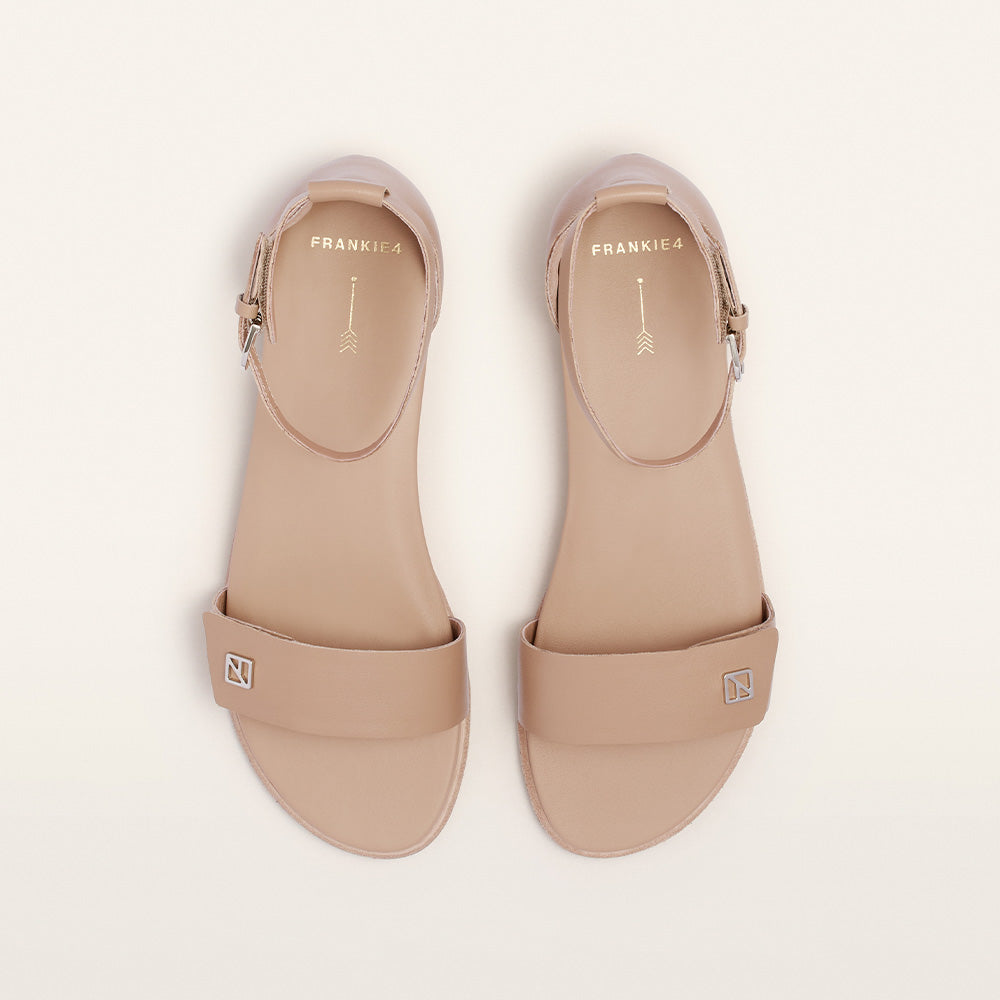 Callie Camel Leather Sandals