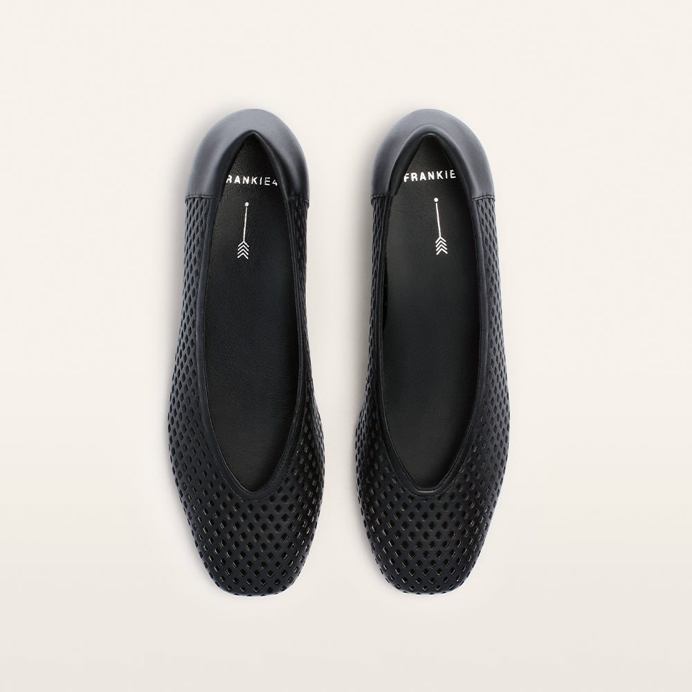 Pearson Black Lattice Leather Sandals