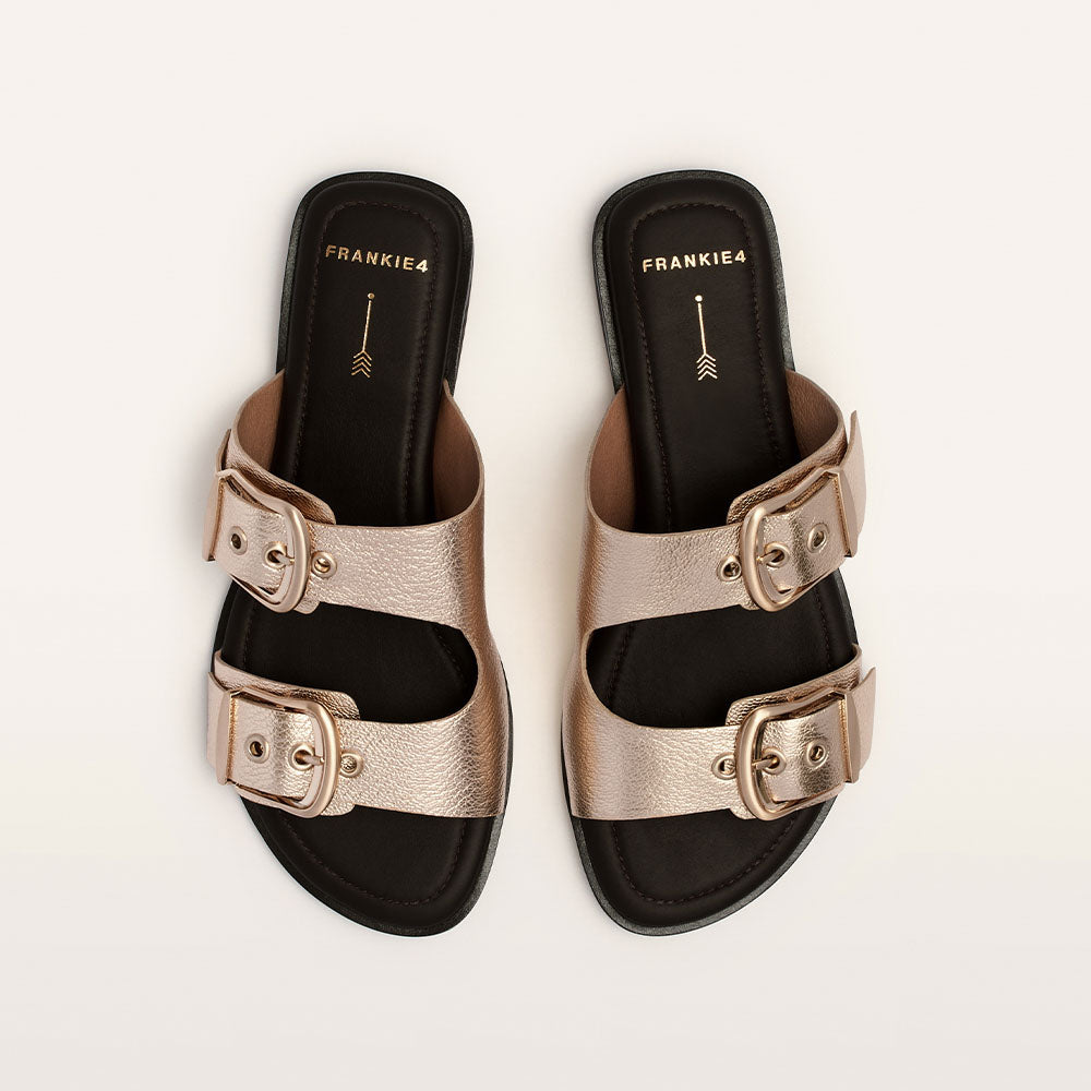 Auroa Soft Gold Tumbled Leather Sandals