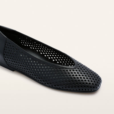 Pearson Black Lattice Leather Sandals