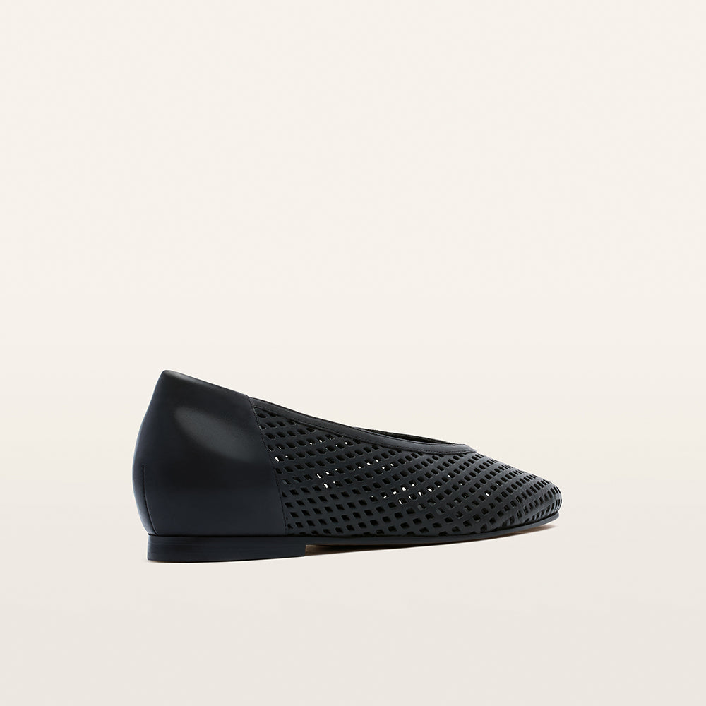 Pearson Black Lattice Leather Sandals