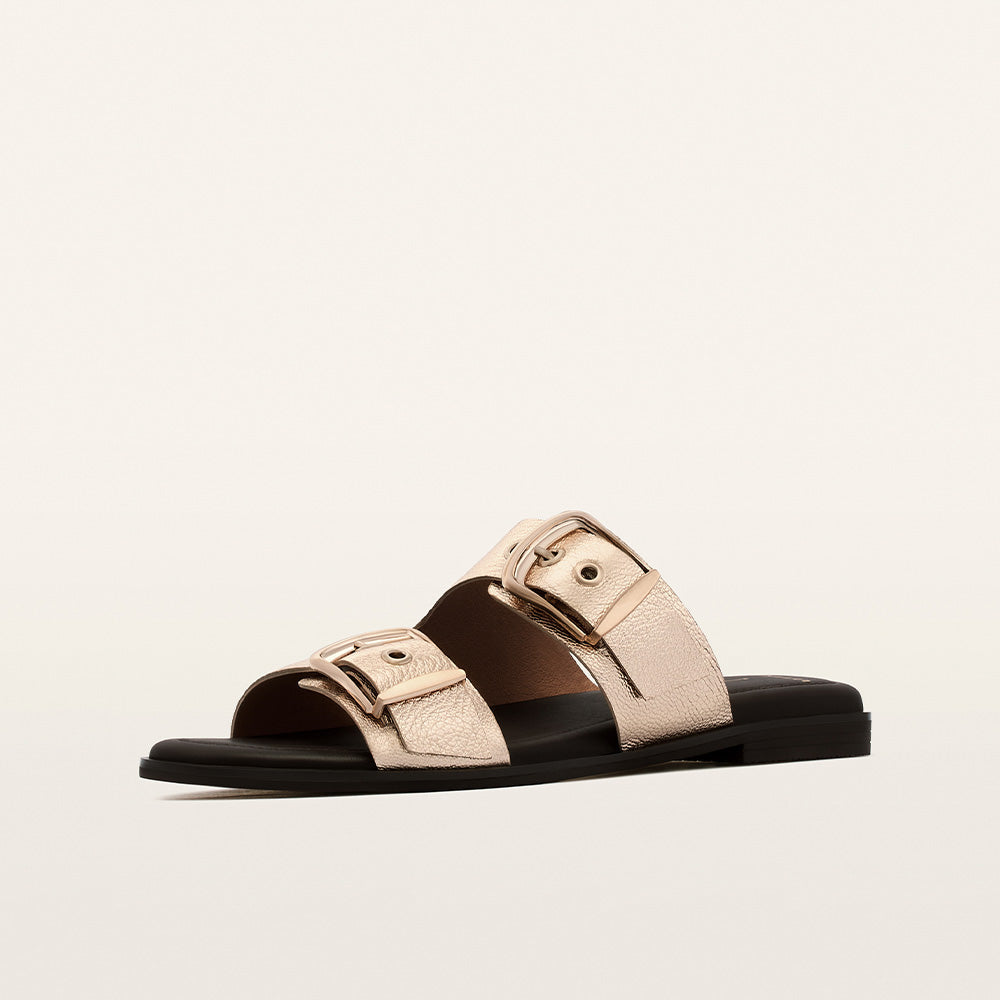 Auroa Soft Gold Tumbled Leather Sandals