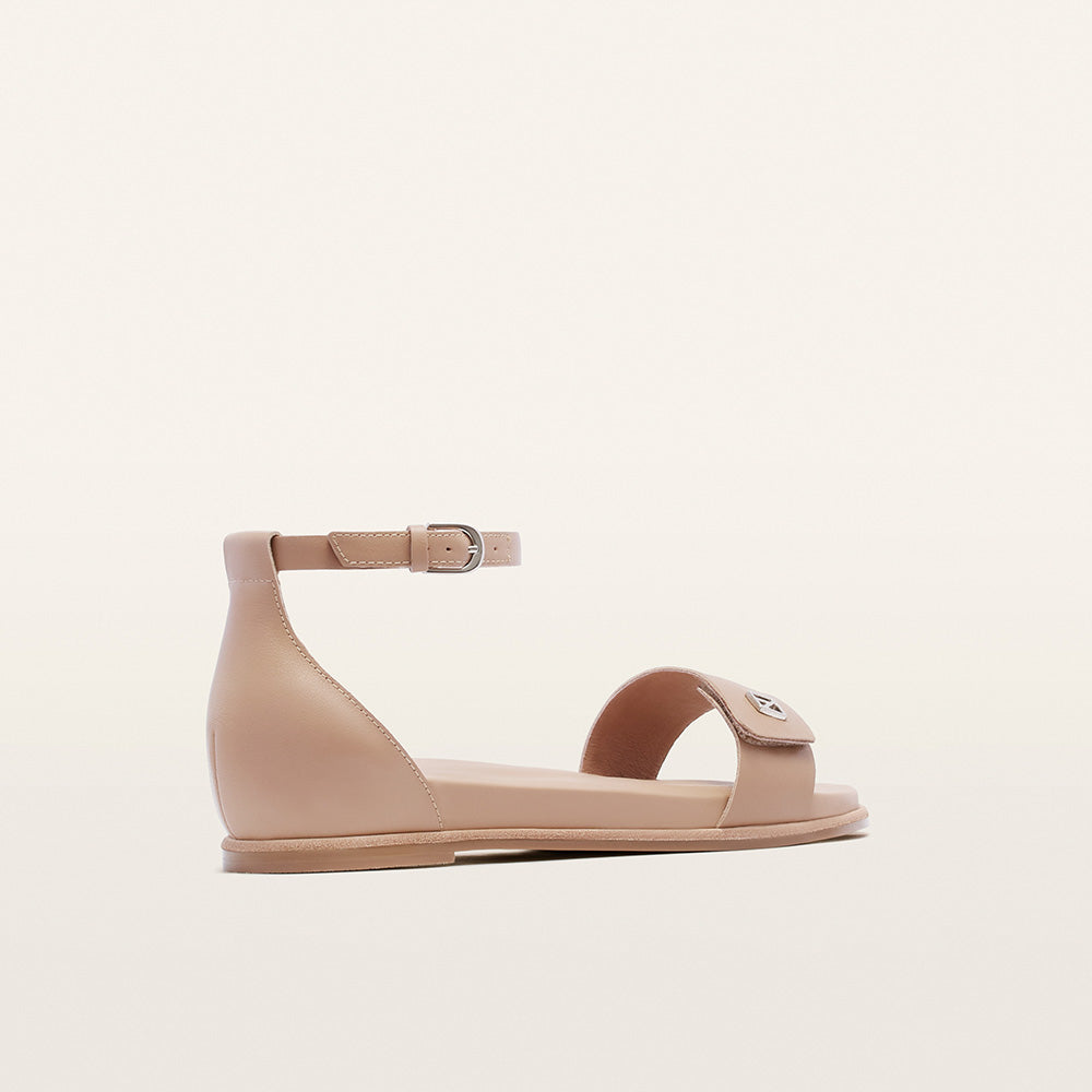 Callie Camel Leather Sandals