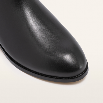Austen Ii Black Leather Ankle Boots