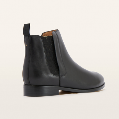 Austen Ii Black Leather Ankle Boots