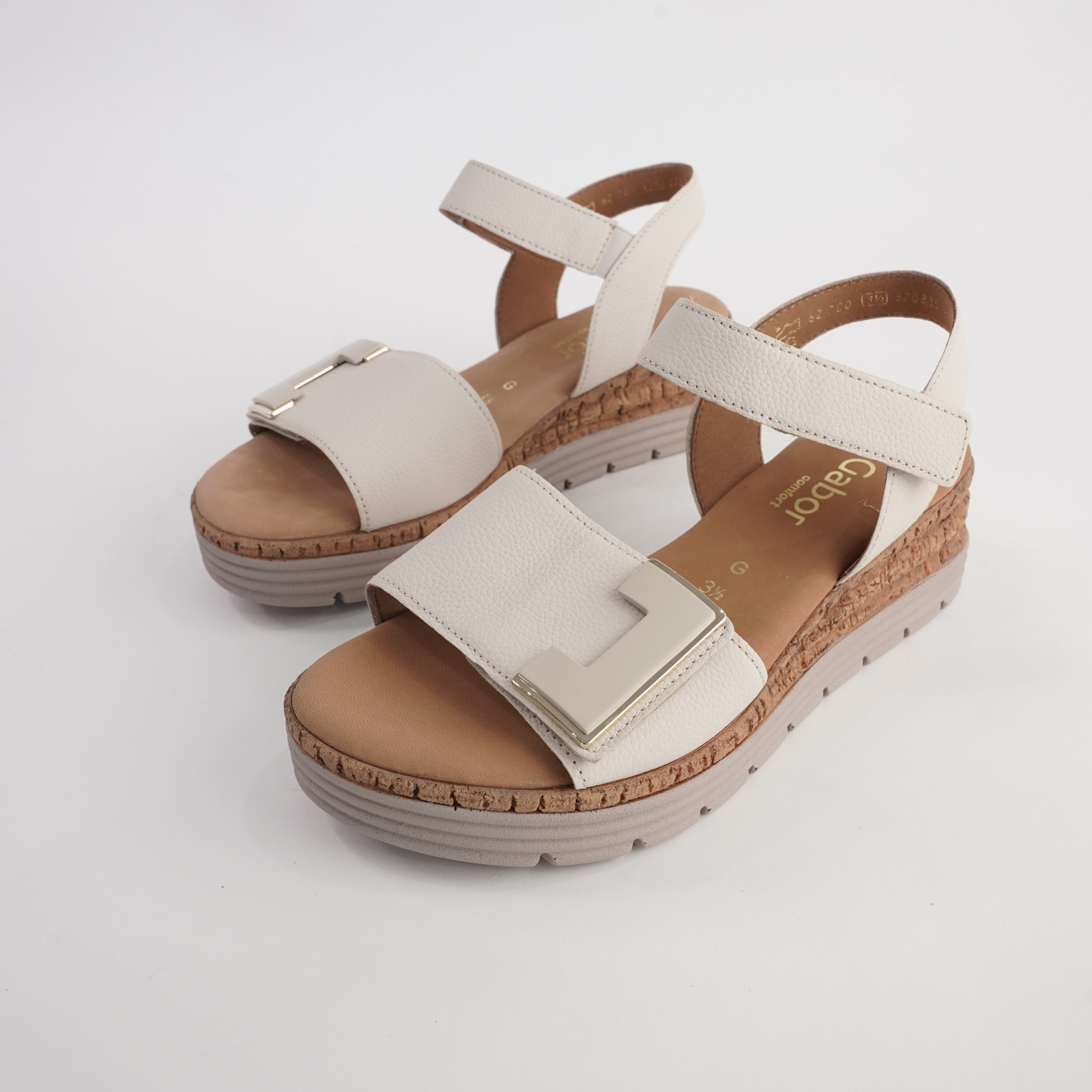 Inez Creme Leather Sandals