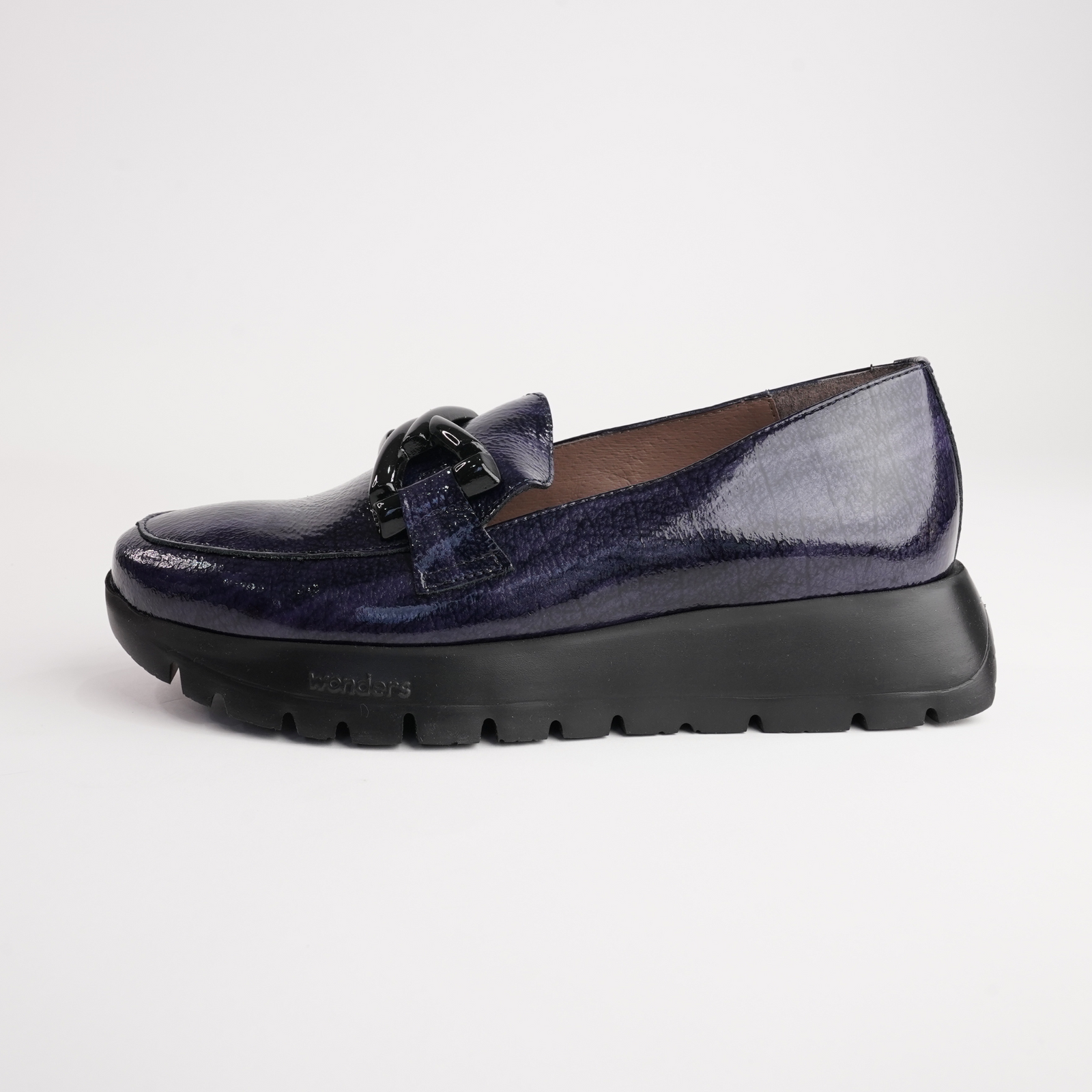 Nora Navy Patent Leather Loafers