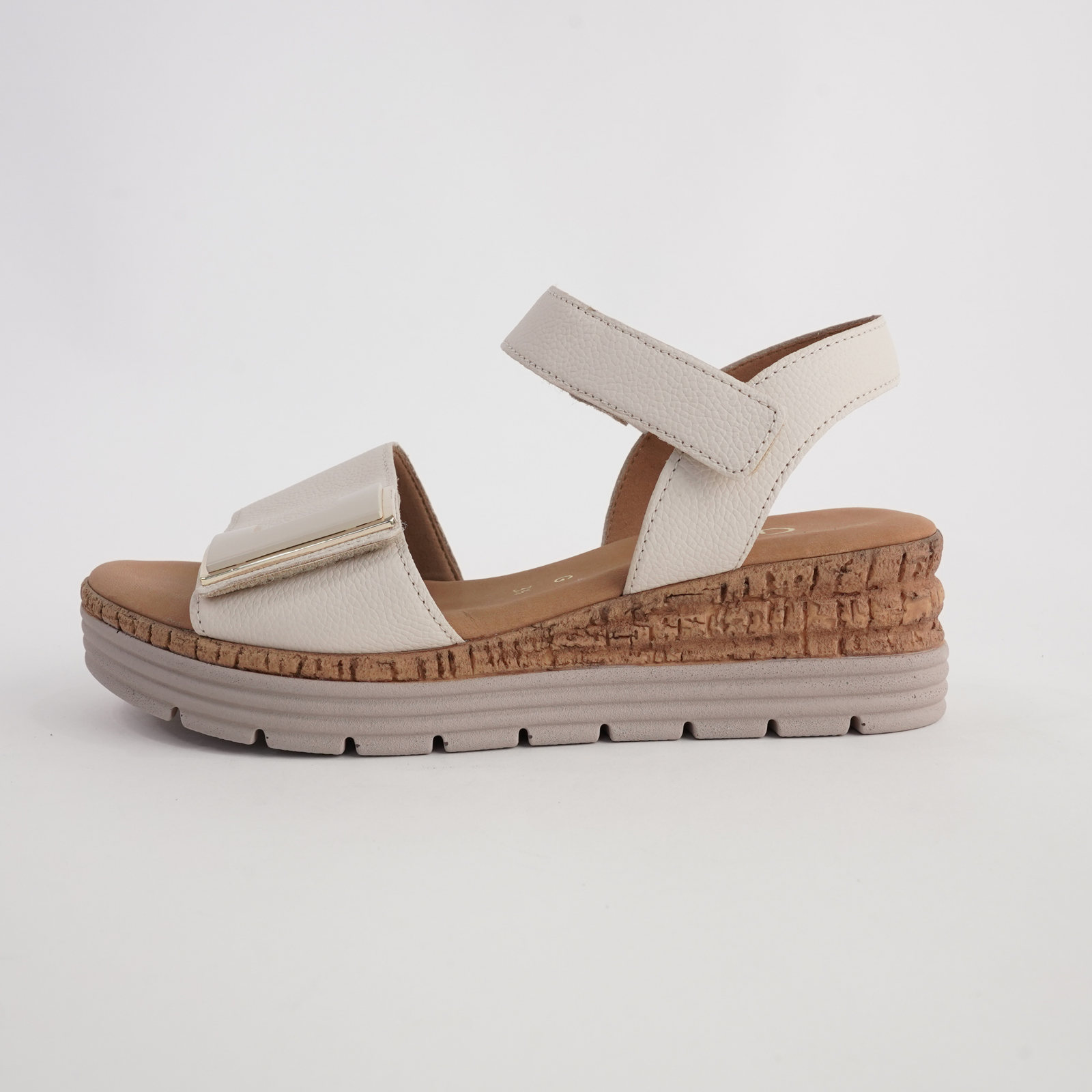 Inez Creme Leather Sandals