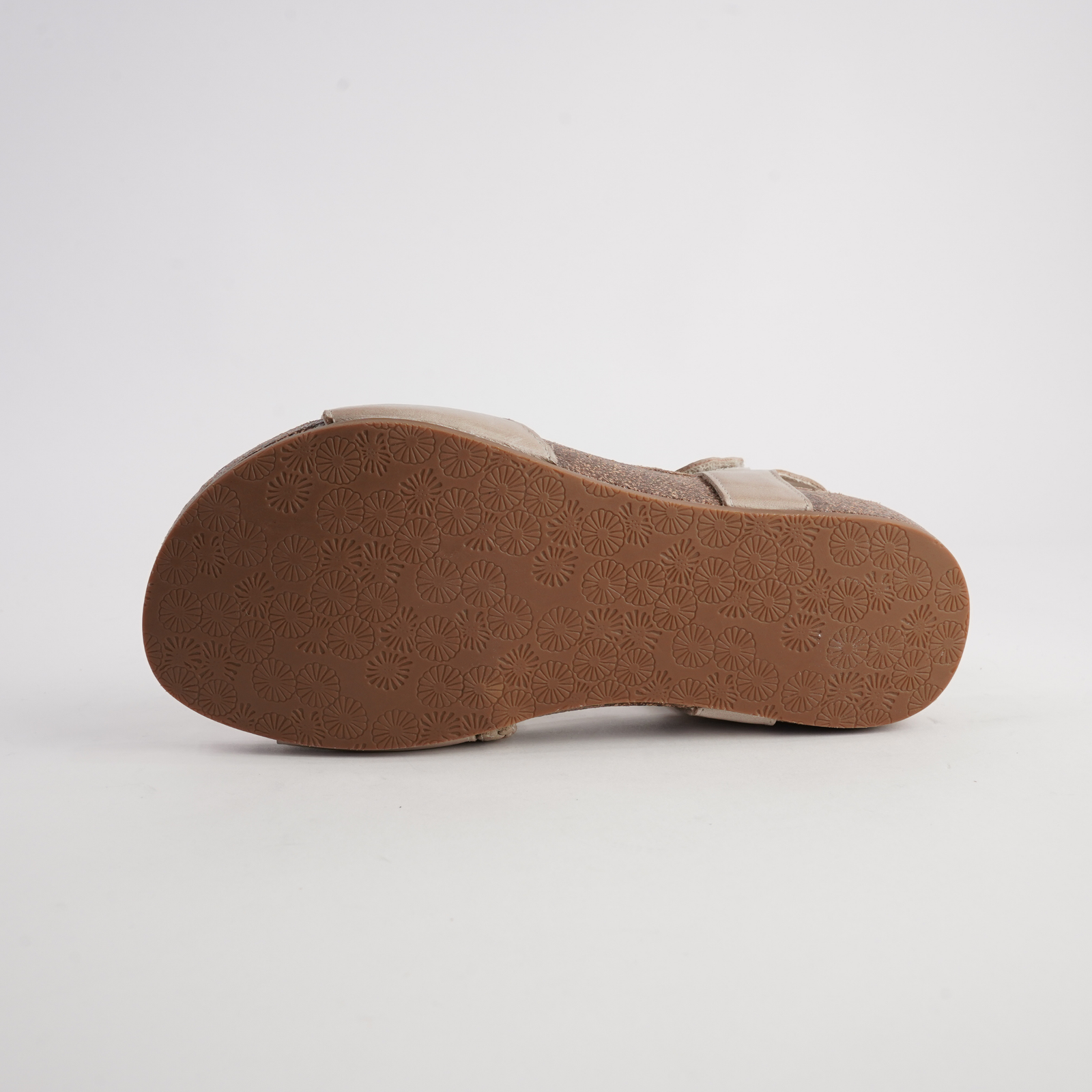 Fog Cement Leather Sandals