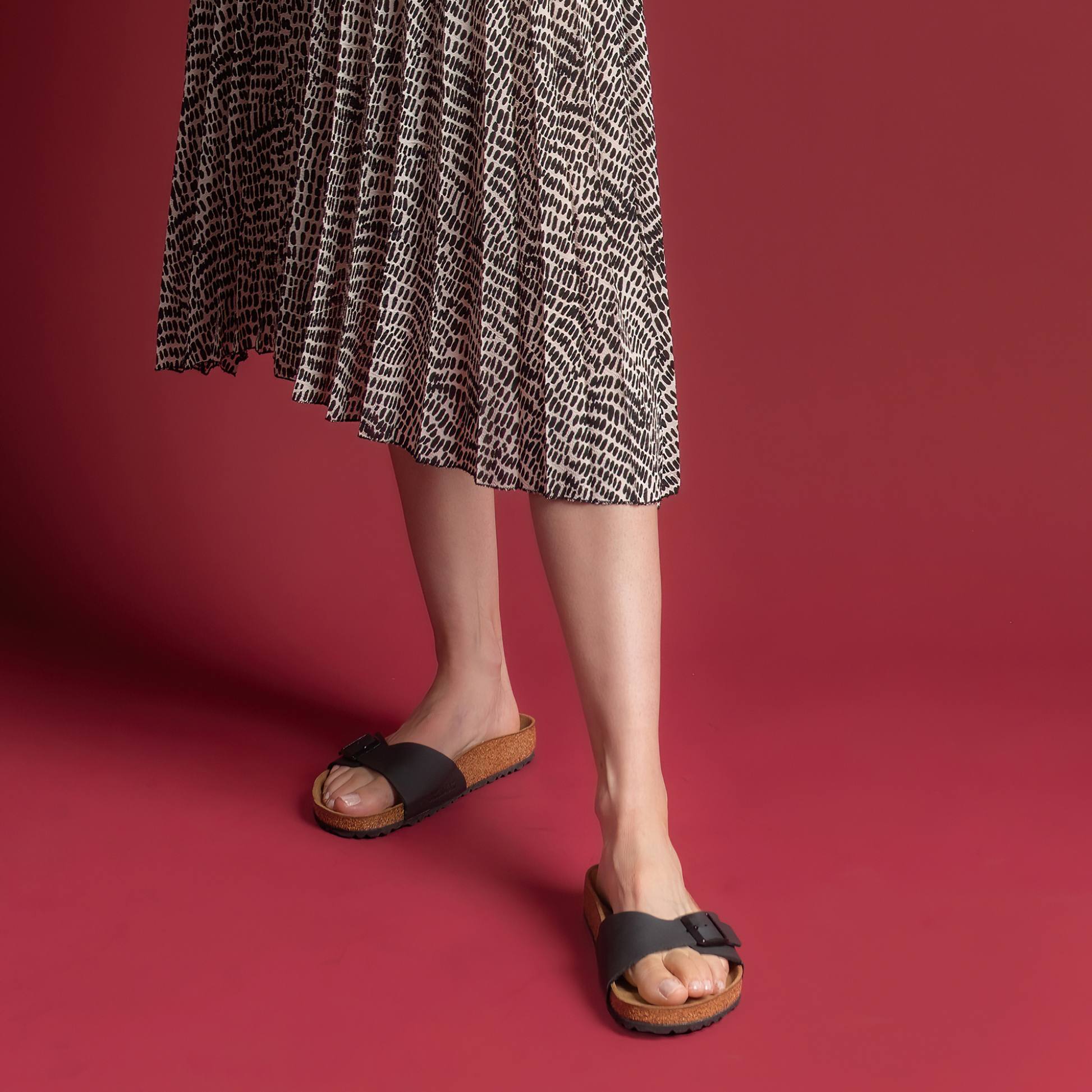 Madrid Birko-Flor Black Sandals