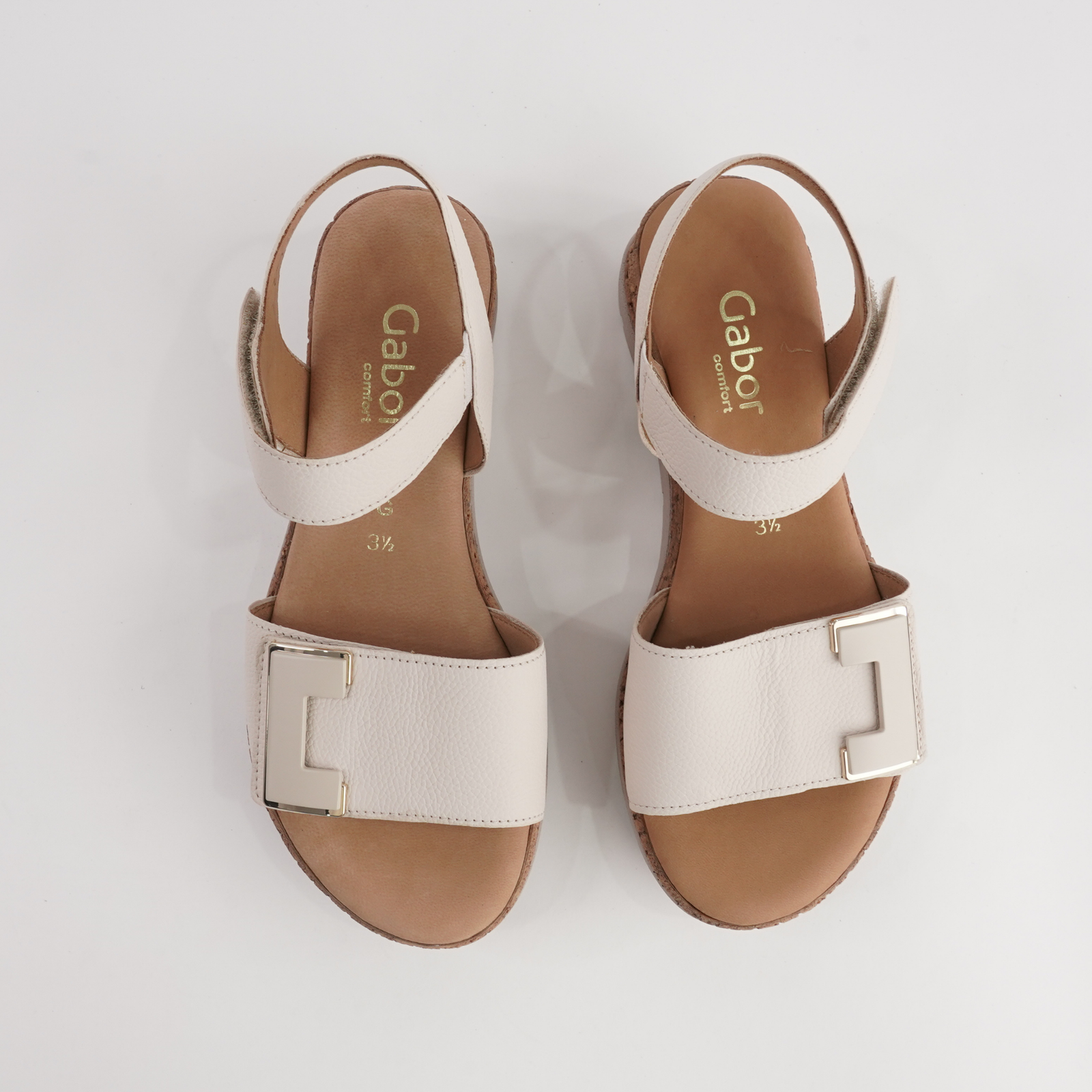 Inez Creme Leather Sandals