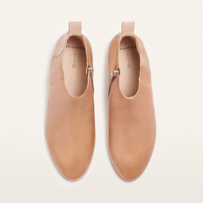 Austen Ii Camel Leather Ankle Boots