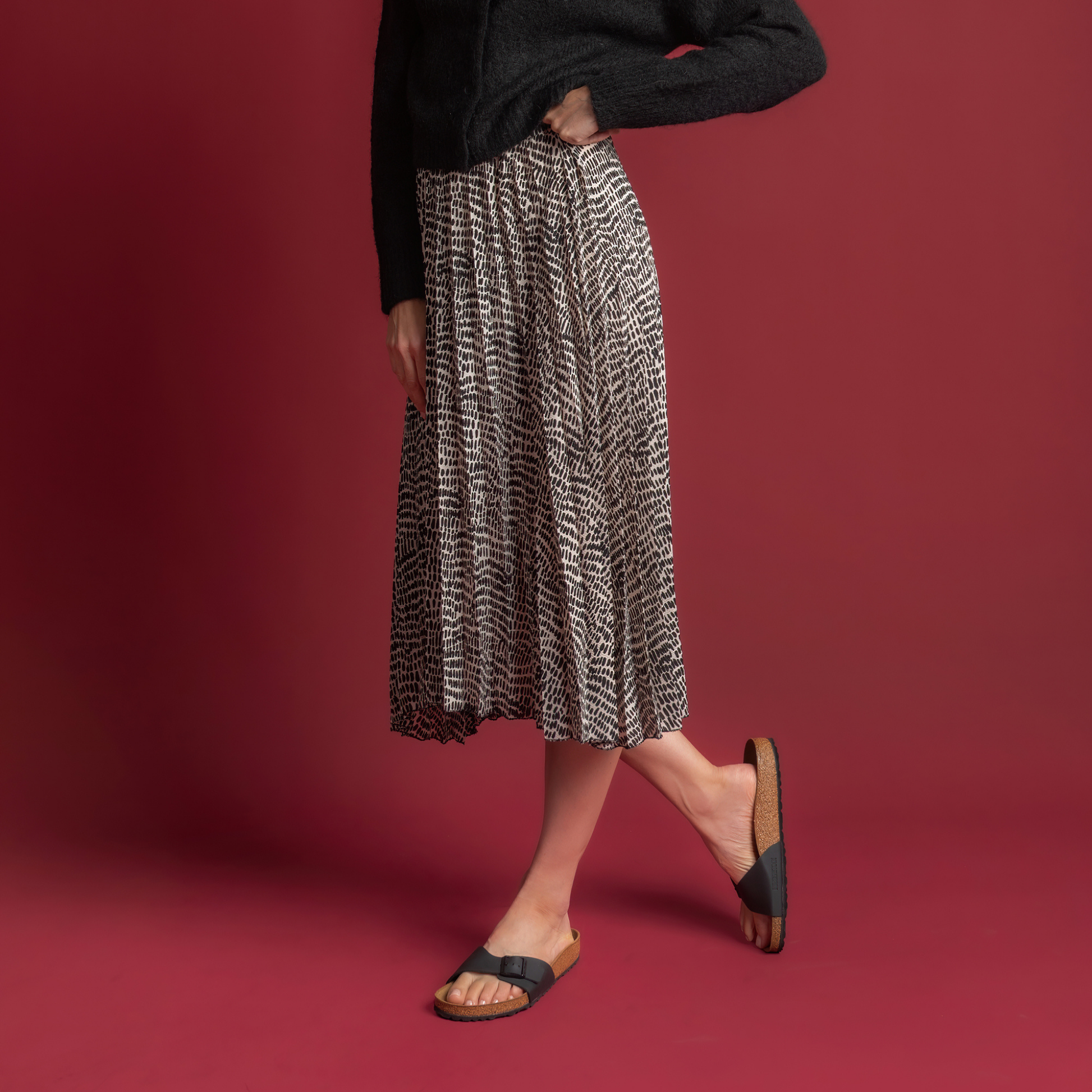 Madrid Birko-Flor Black Sandals