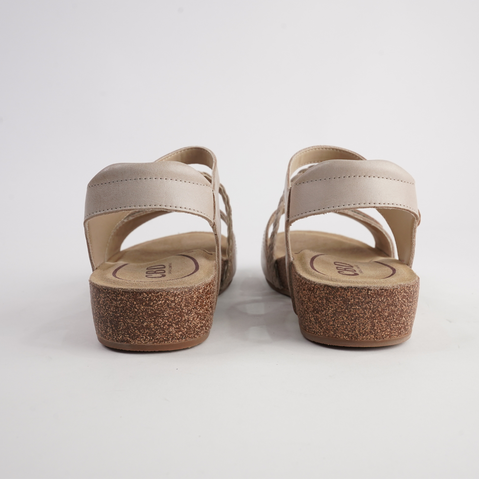 Fog Cement Leather Sandals