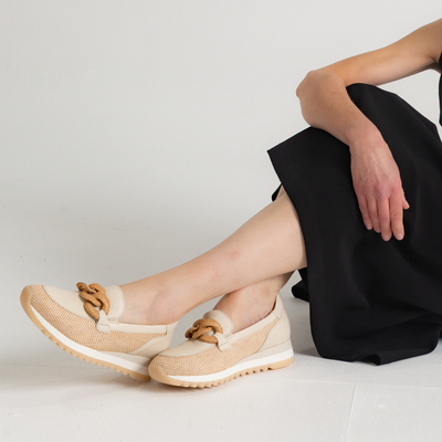 Esme Natural Leather Loafers