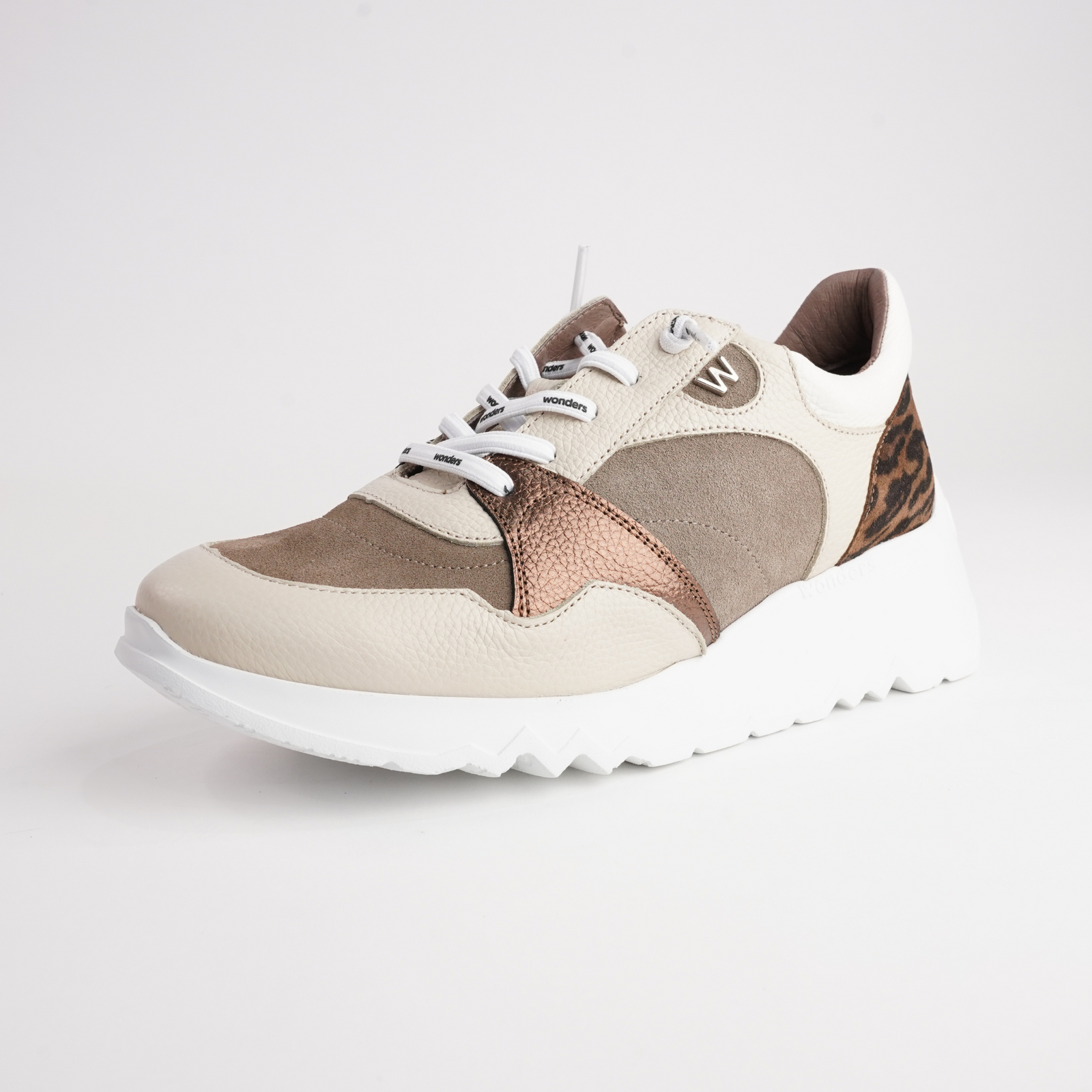 Alba Cream Multi Leather Sneakers