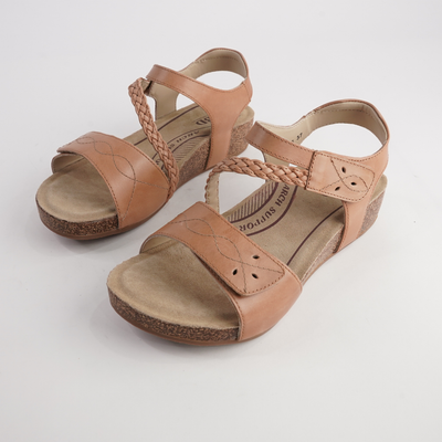 Fog Tan Leather Sandals