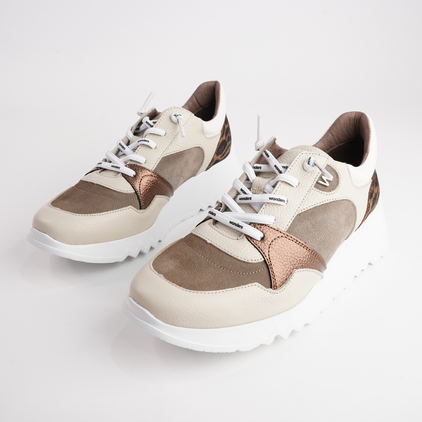 Alba Cream Multi Leather Sneakers