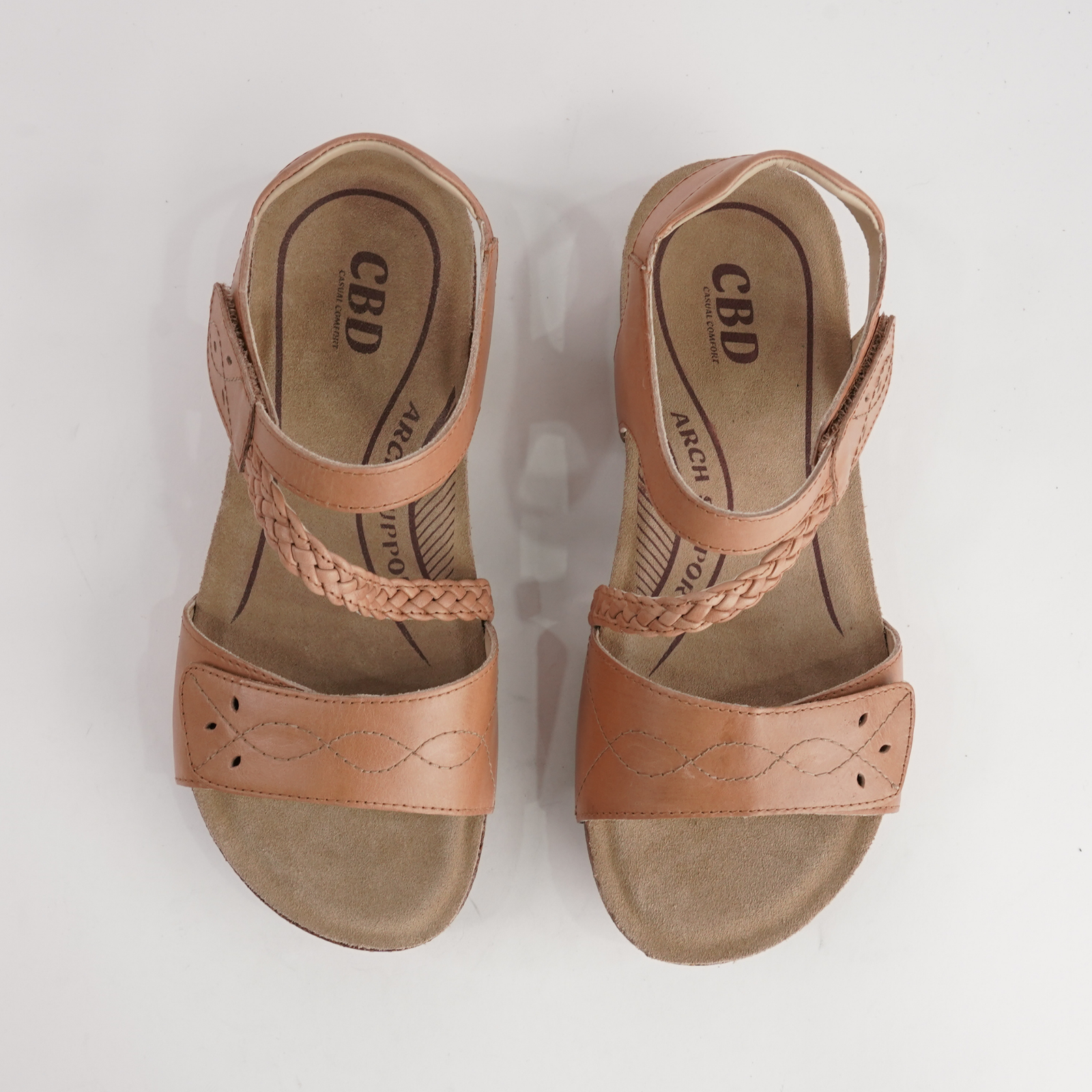 Fog Tan Leather Sandals