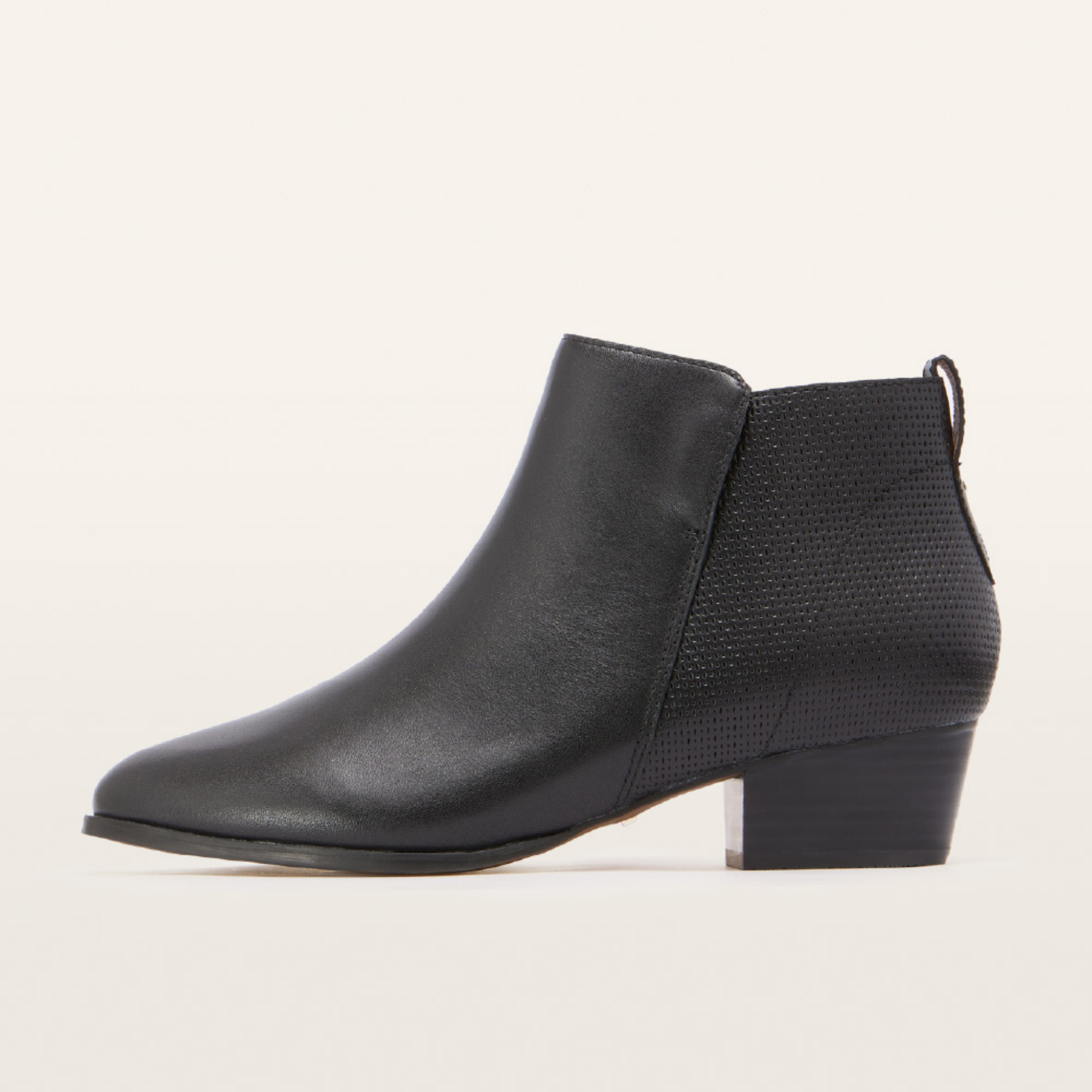 Charleston Black Leather Ankle Boots