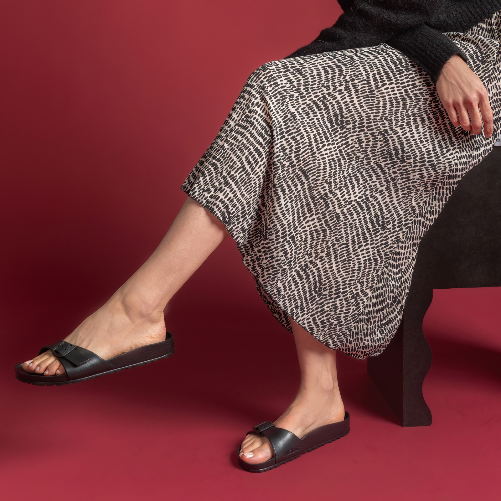 Madrid Eva Black Sandals