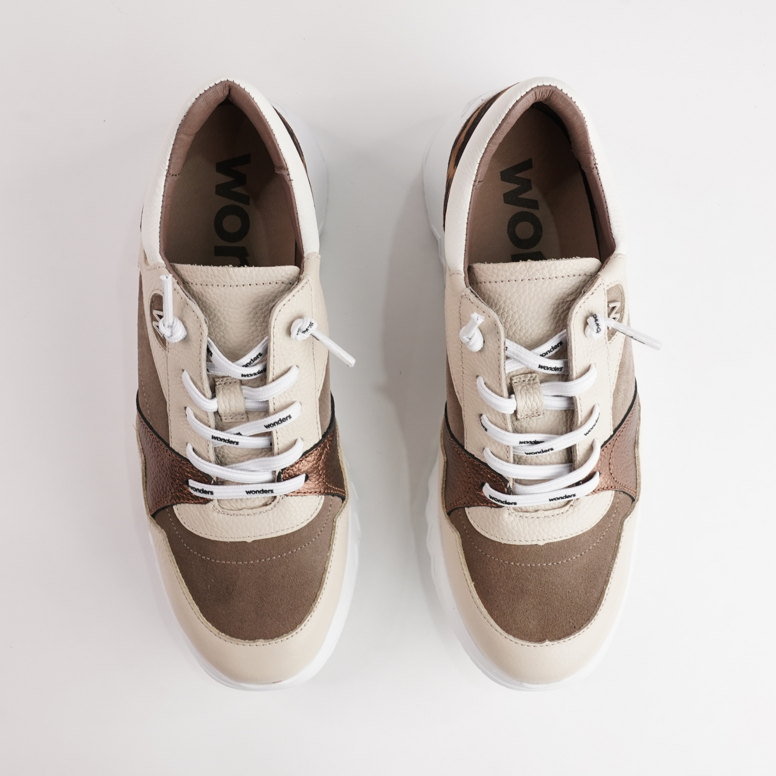 Alba Cream Multi Leather Sneakers