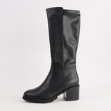 Anderson Black Leather Knee High Boots