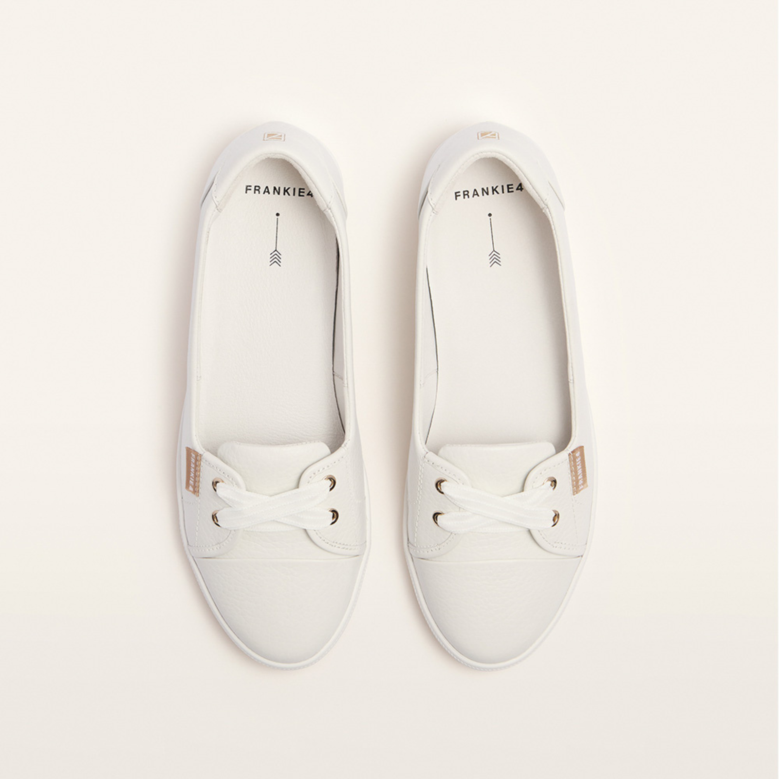 Hannah III White Tumbled Leather Sneakers