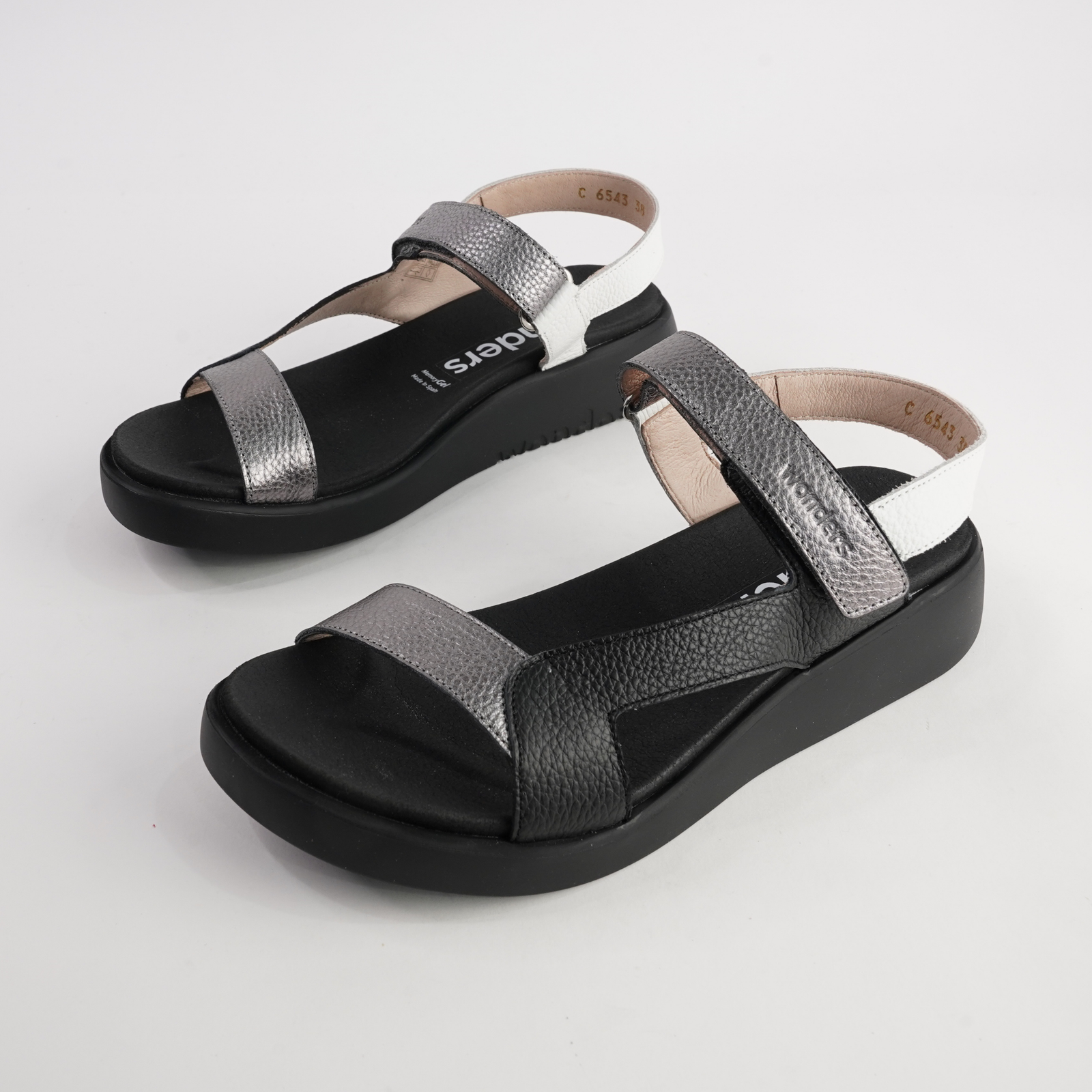 Cami Black Combo Leather Sandals