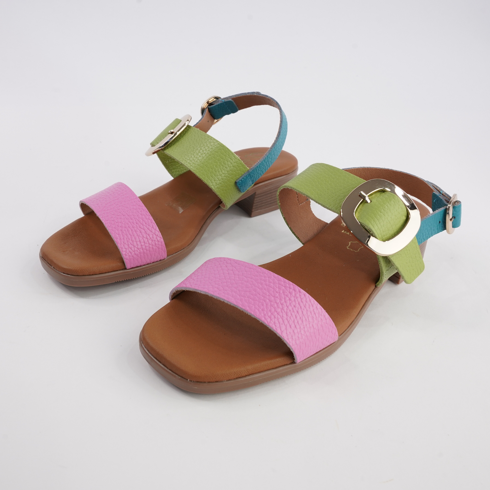Trilly Bright Multi Leather Sandals