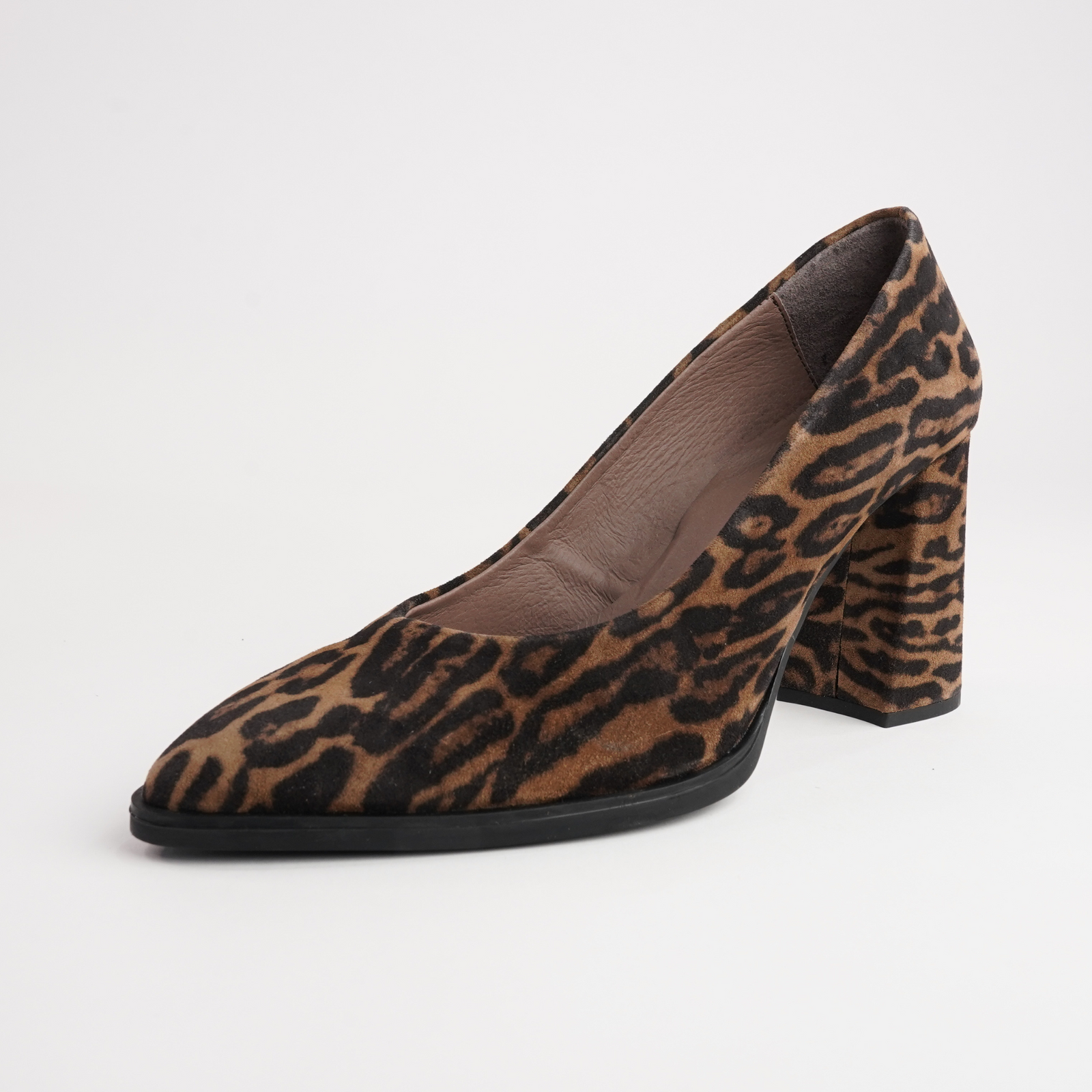 Sable Animal Suede Leather Heels
