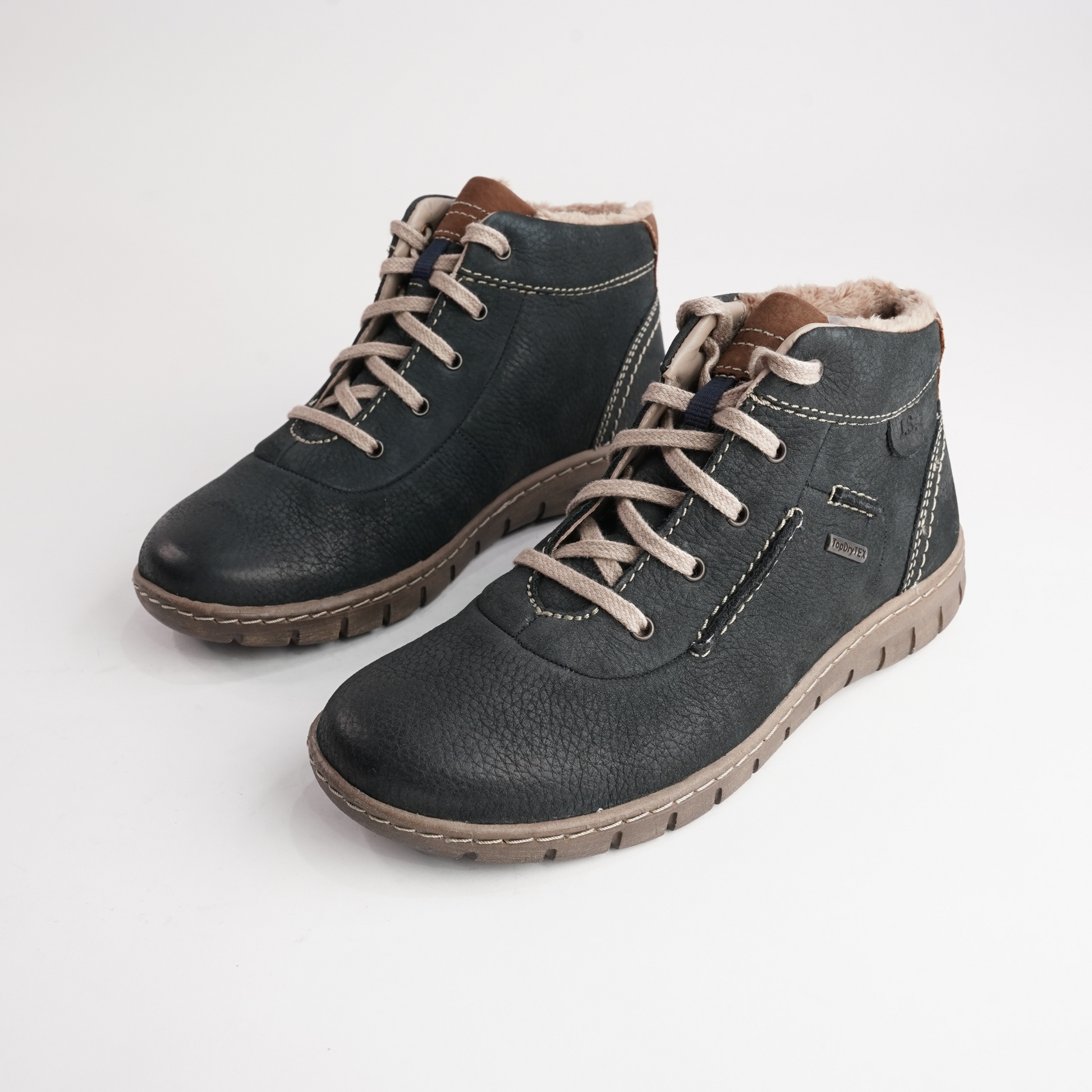 Steffi 53 Ocean Leather Ankle Boots