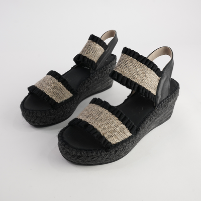 2245 A Negro Espadrille Wedges