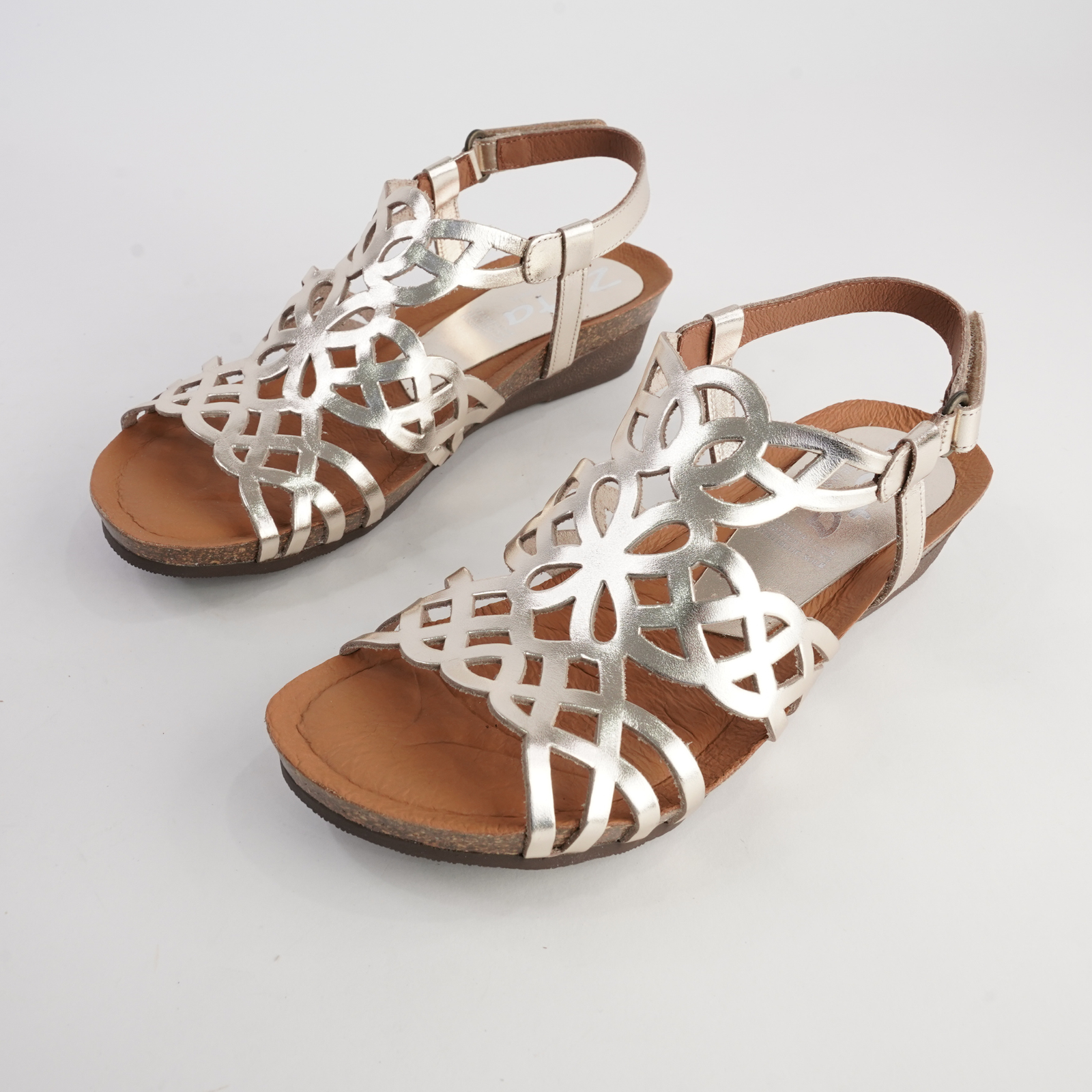 Izabel Champagne Leather Sandals