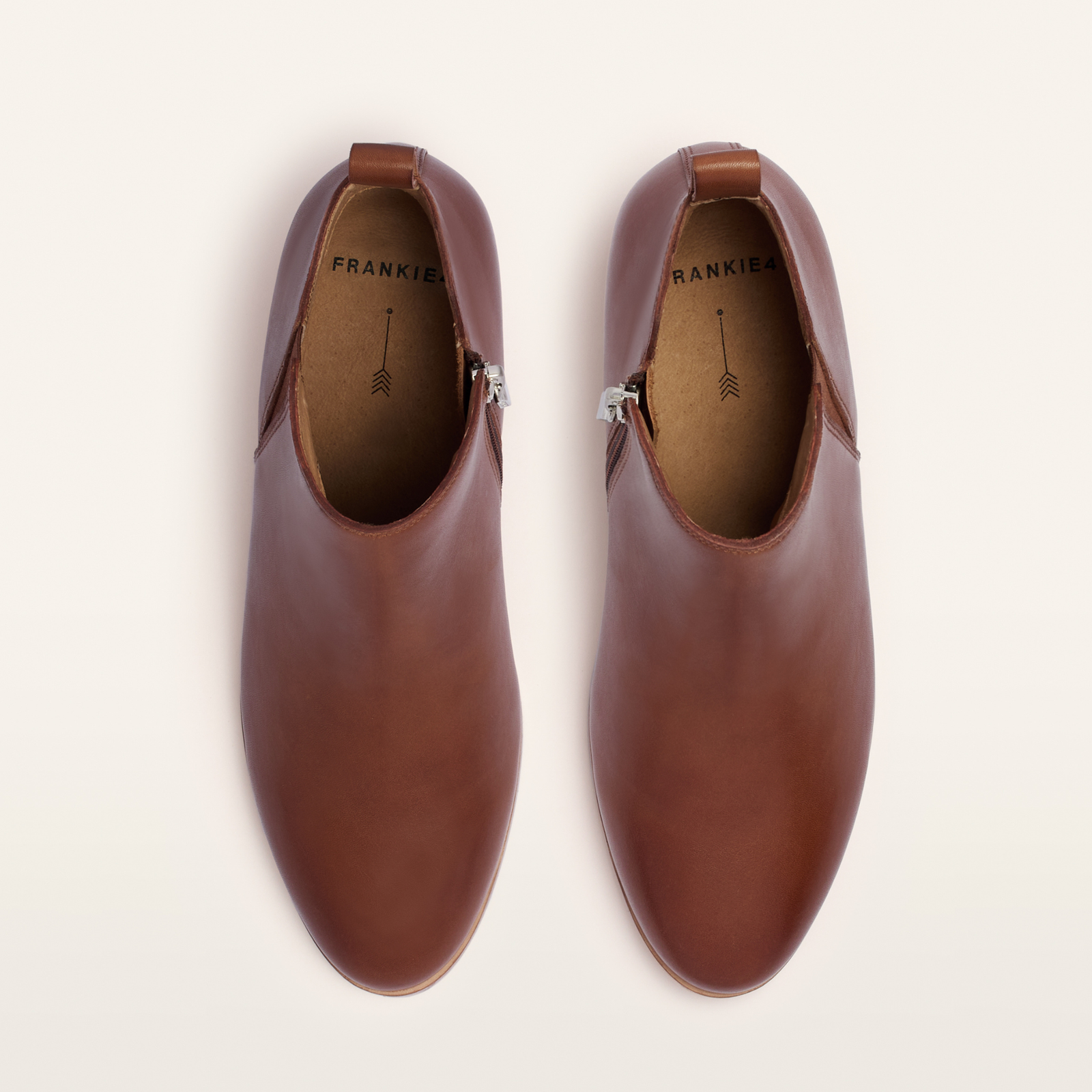 Reggie Rich Tan Leather Ankle Boots