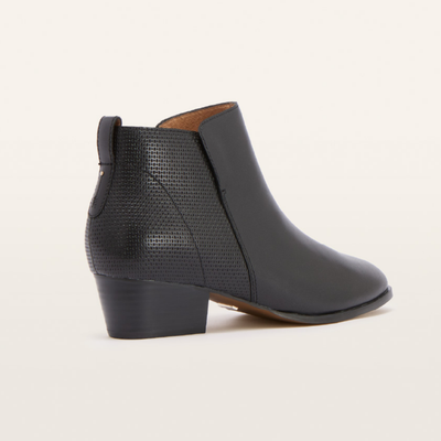 Charleston Black Leather Ankle Boots