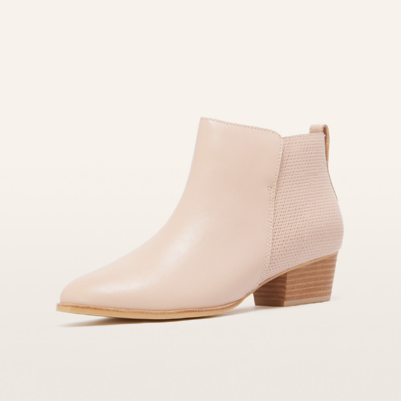 Charleston Warm Sand Leather Ankle Boots