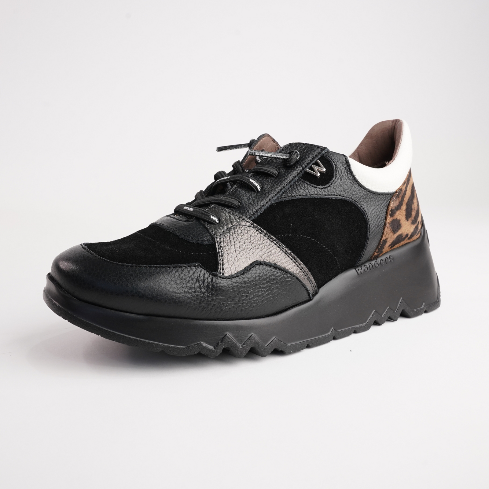 Alba Black Multi Leather Sneakers