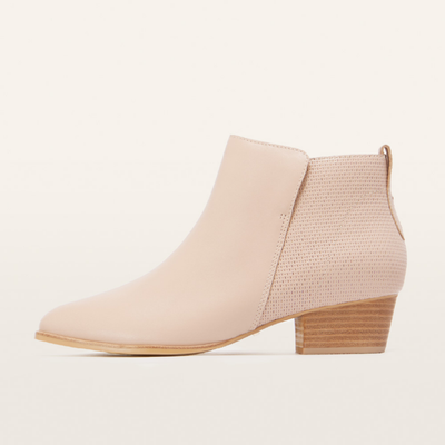 Charleston Warm Sand Leather Ankle Boots
