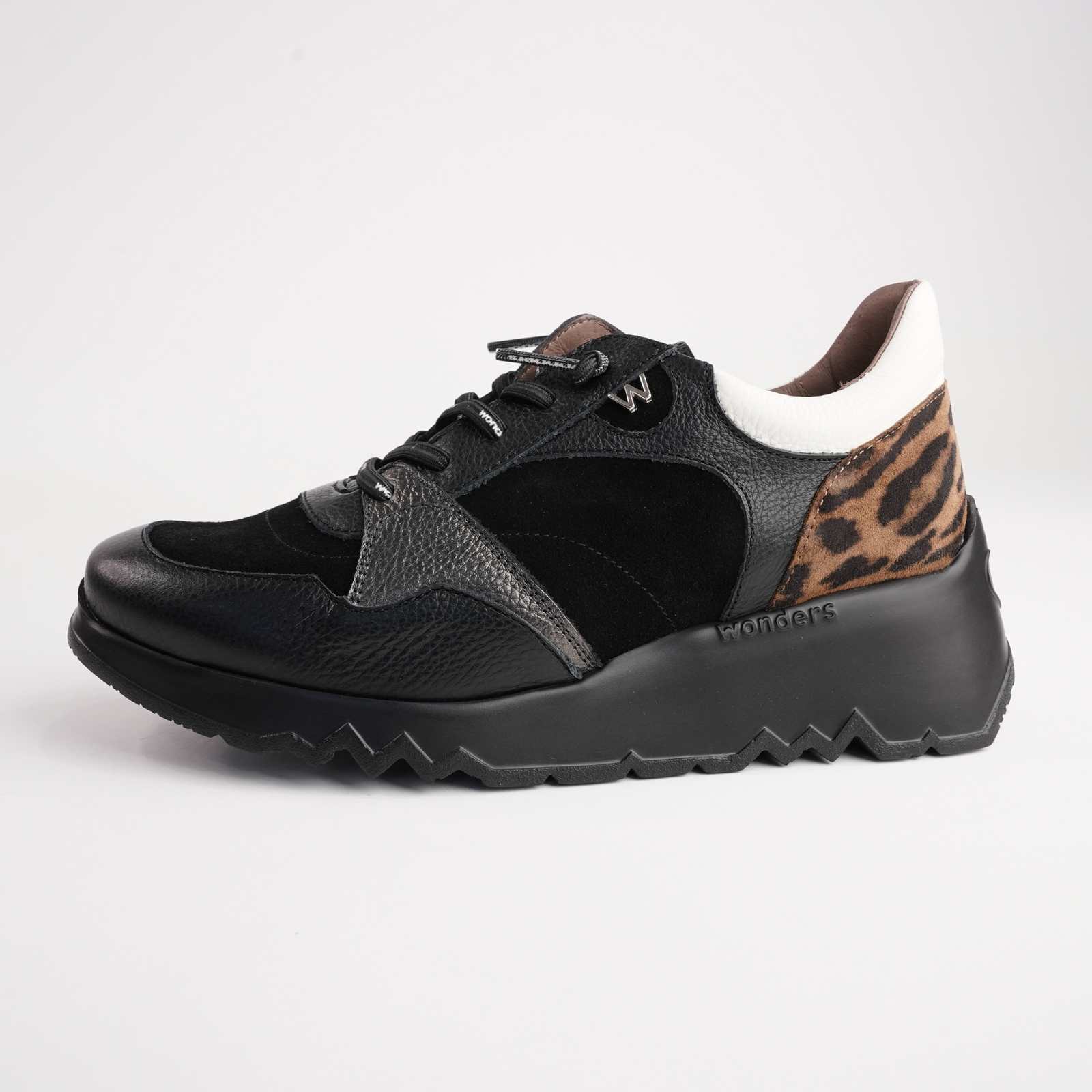Alba Black Multi Leather Sneakers