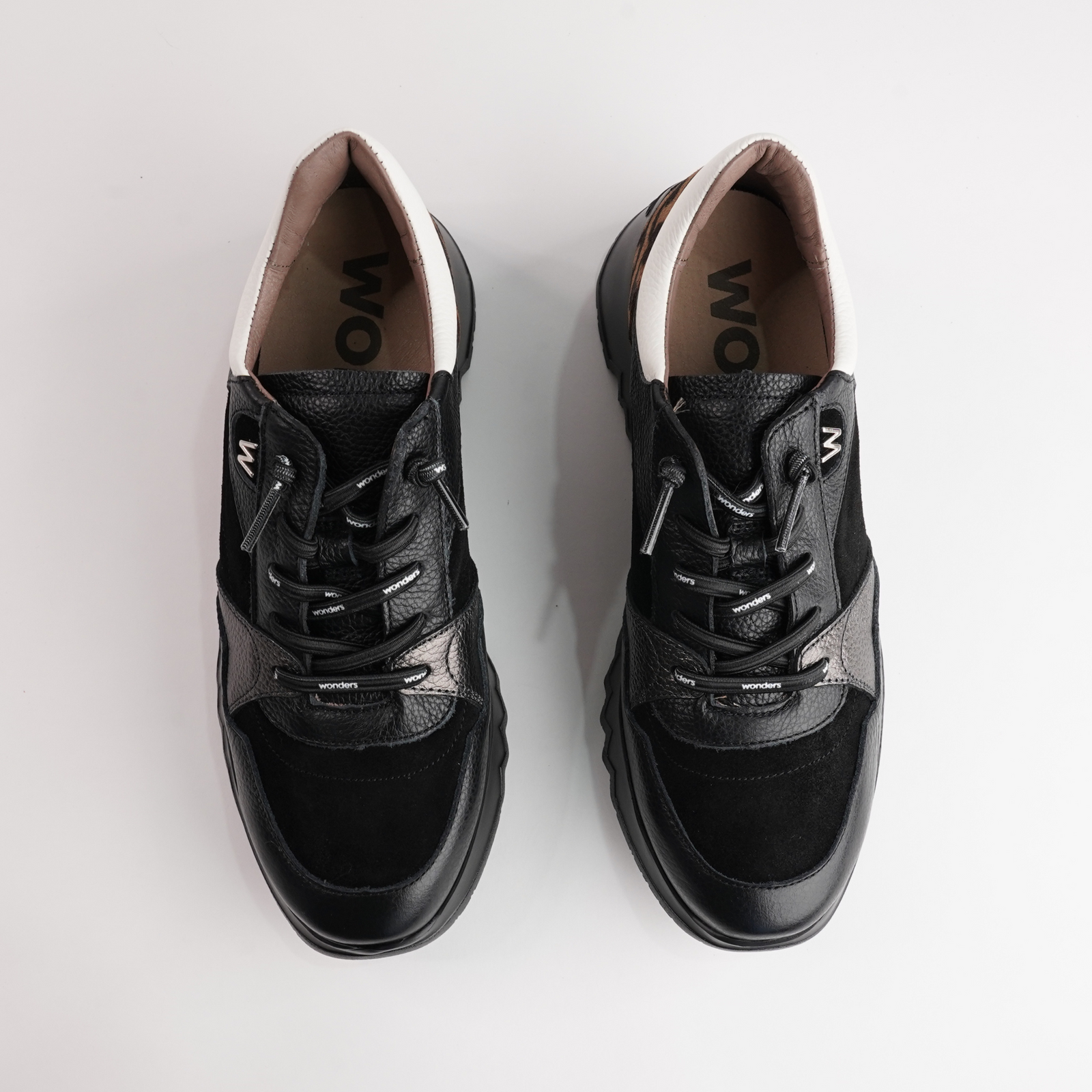 Alba Black Multi Leather Sneakers