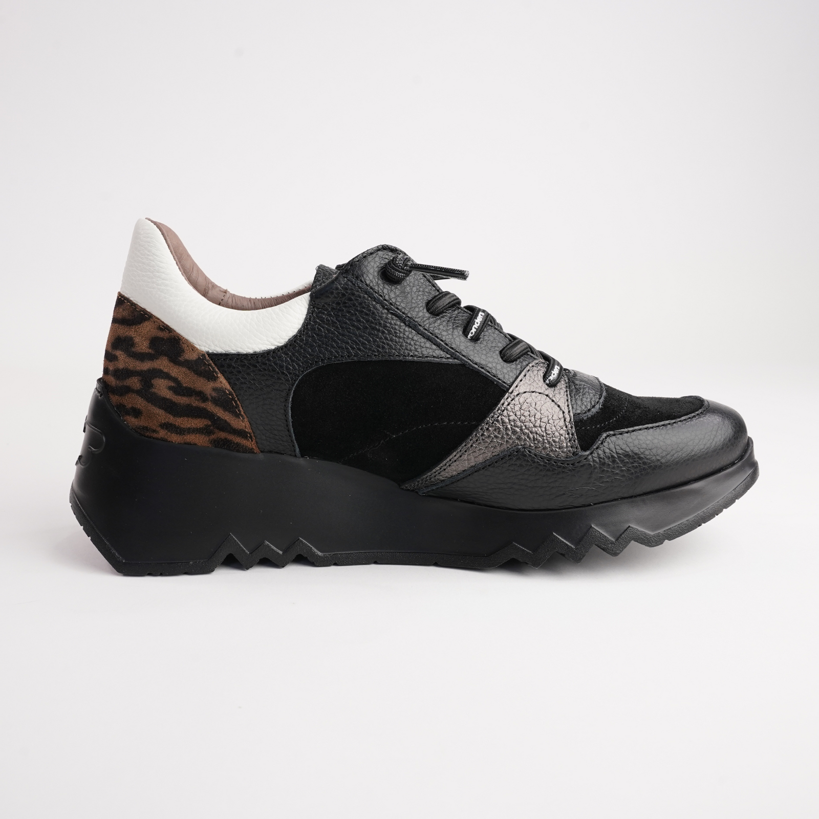 Alba Black Multi Leather Sneakers