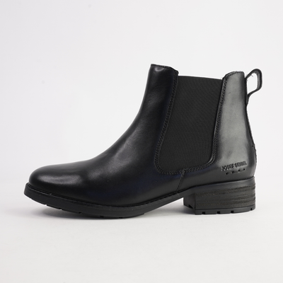 Kate 12 Schwarz Leather Ankle Boots