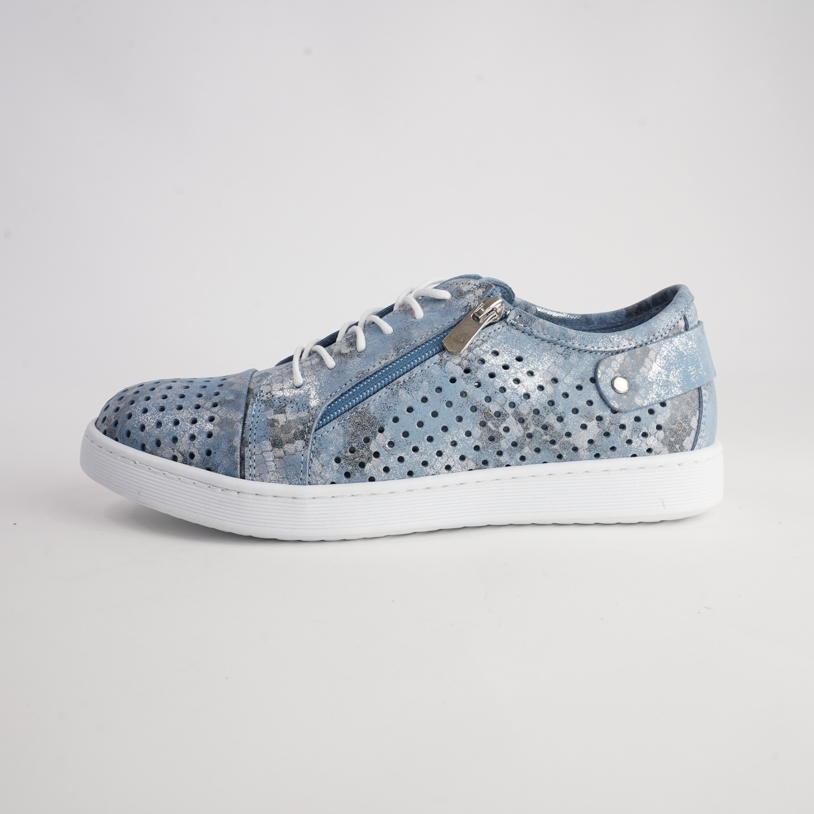 Eg17p Denim Leather Sneakers