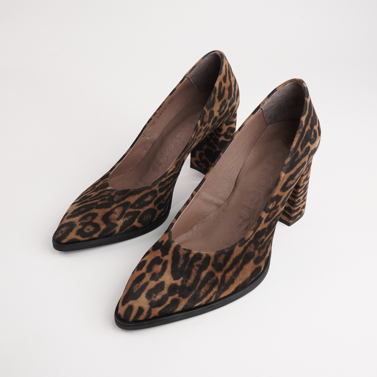 Sable Animal Suede Leather Heels